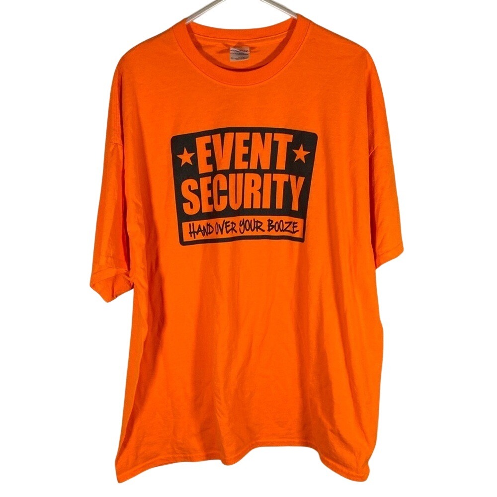 Orange Event Security hand me your booze graphic T-Shirt size 2XL